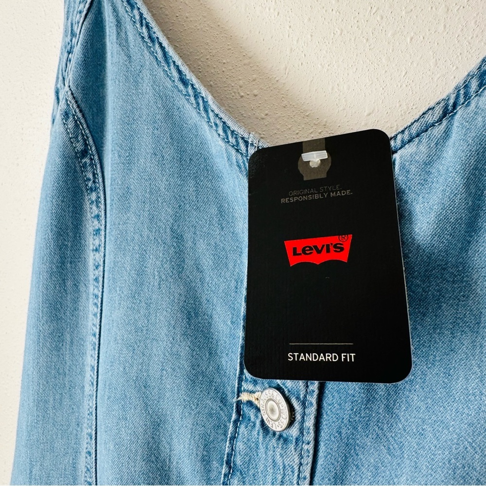 New Levi’s Denim Romper overalls Shorts - Picture 7 of 10